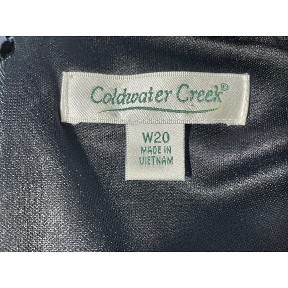 Coldwater Creek Formal Dress Size 20W Black Velvet Floral Lace Beaded Sequin - Picture 7 of 8